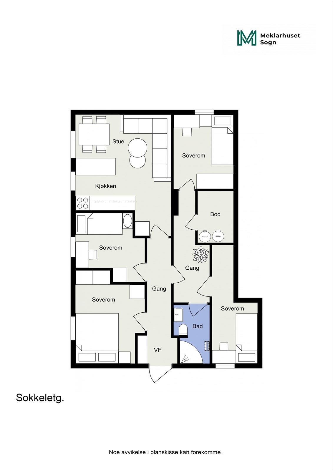 Plantegning Kjellar Galleribilde