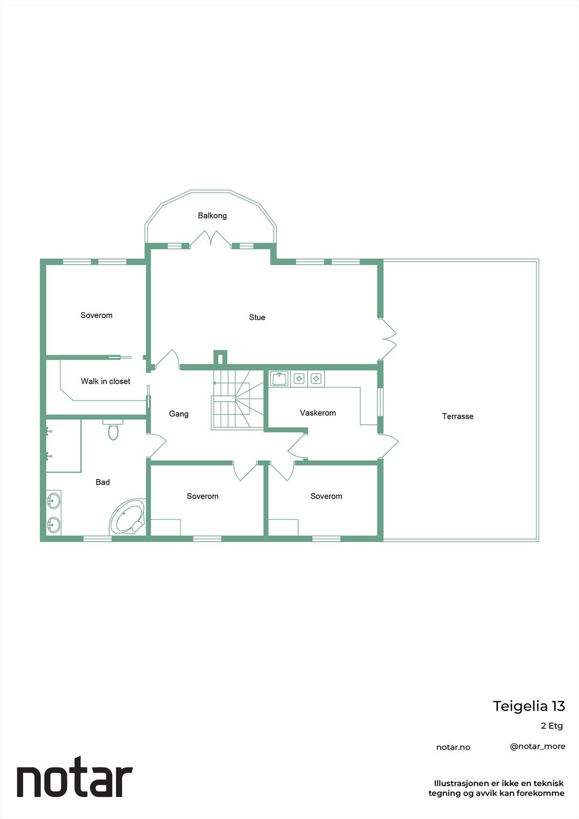 Plantegning andre etasje Galleribilde