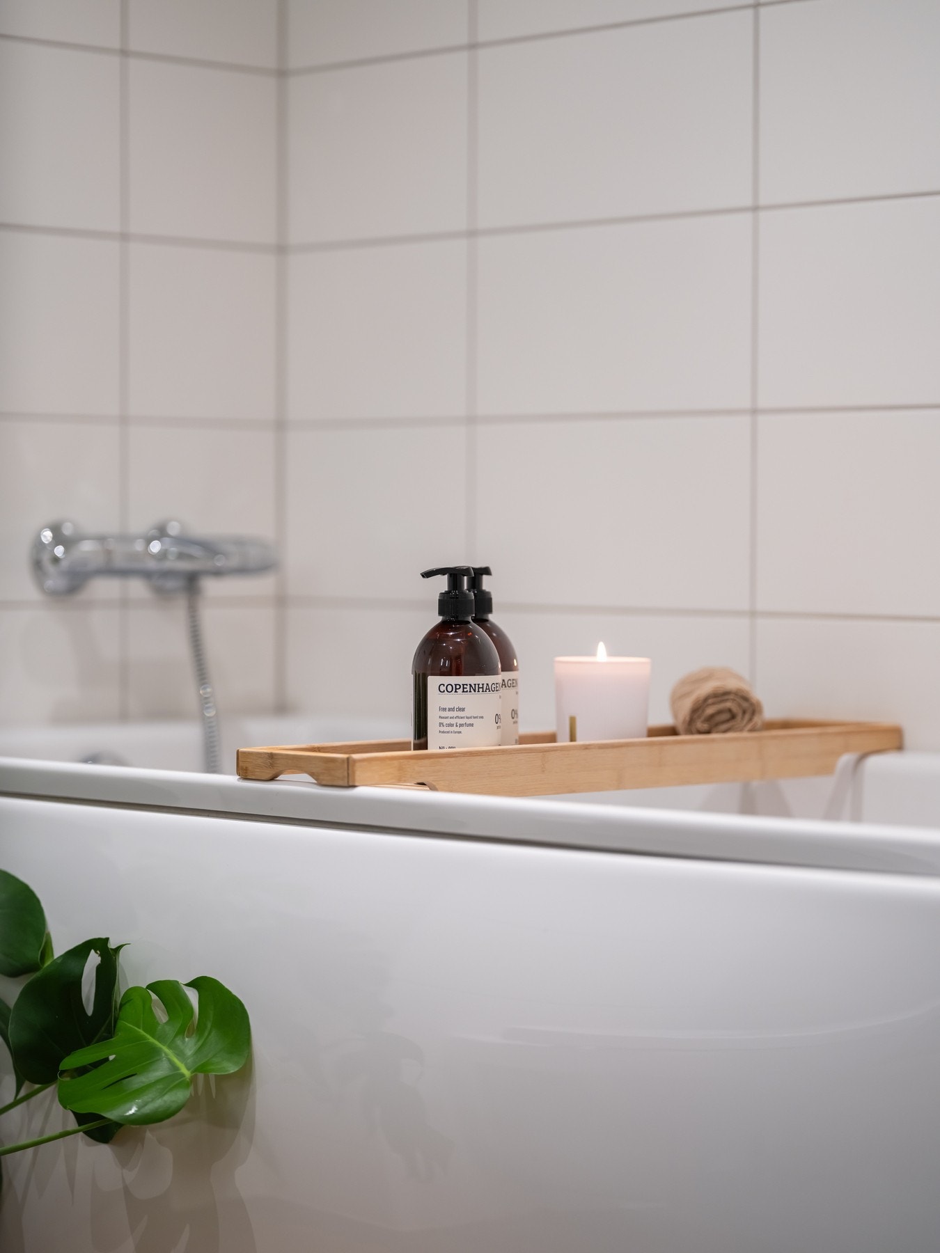 Her er alt lagt til rette for å kunne nyte et bad i fred og ro. Galleribilde