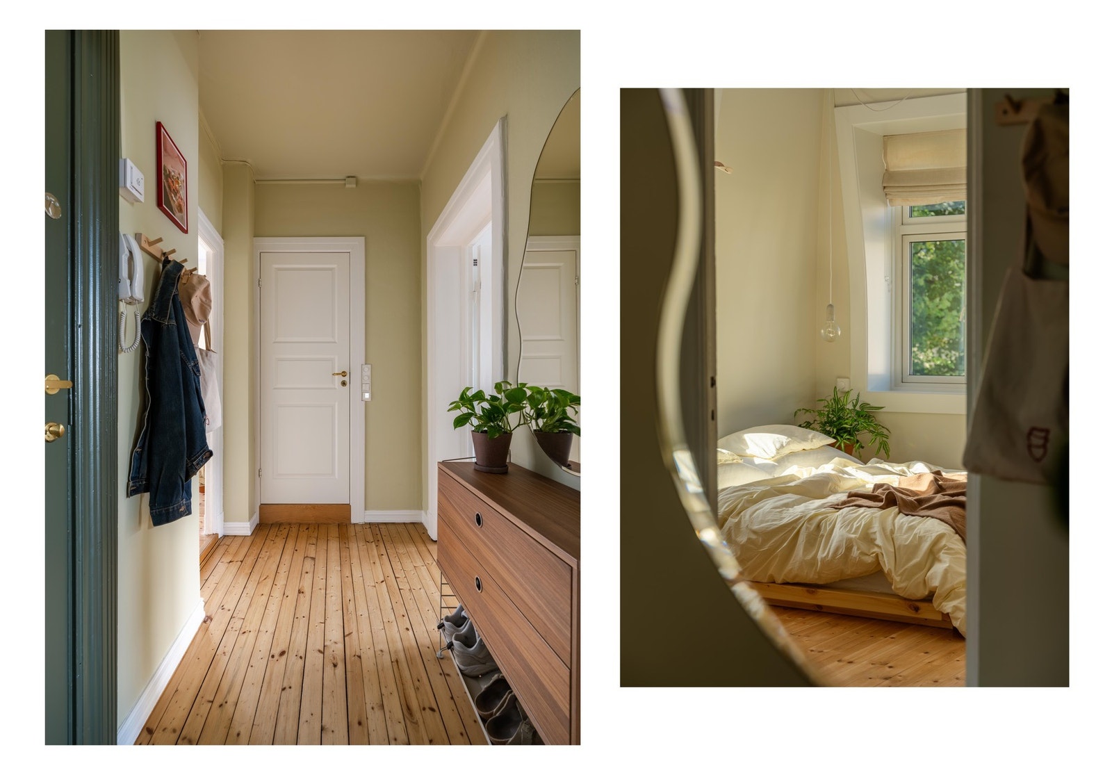 Nå er vi ute i gangen. Galleribilde