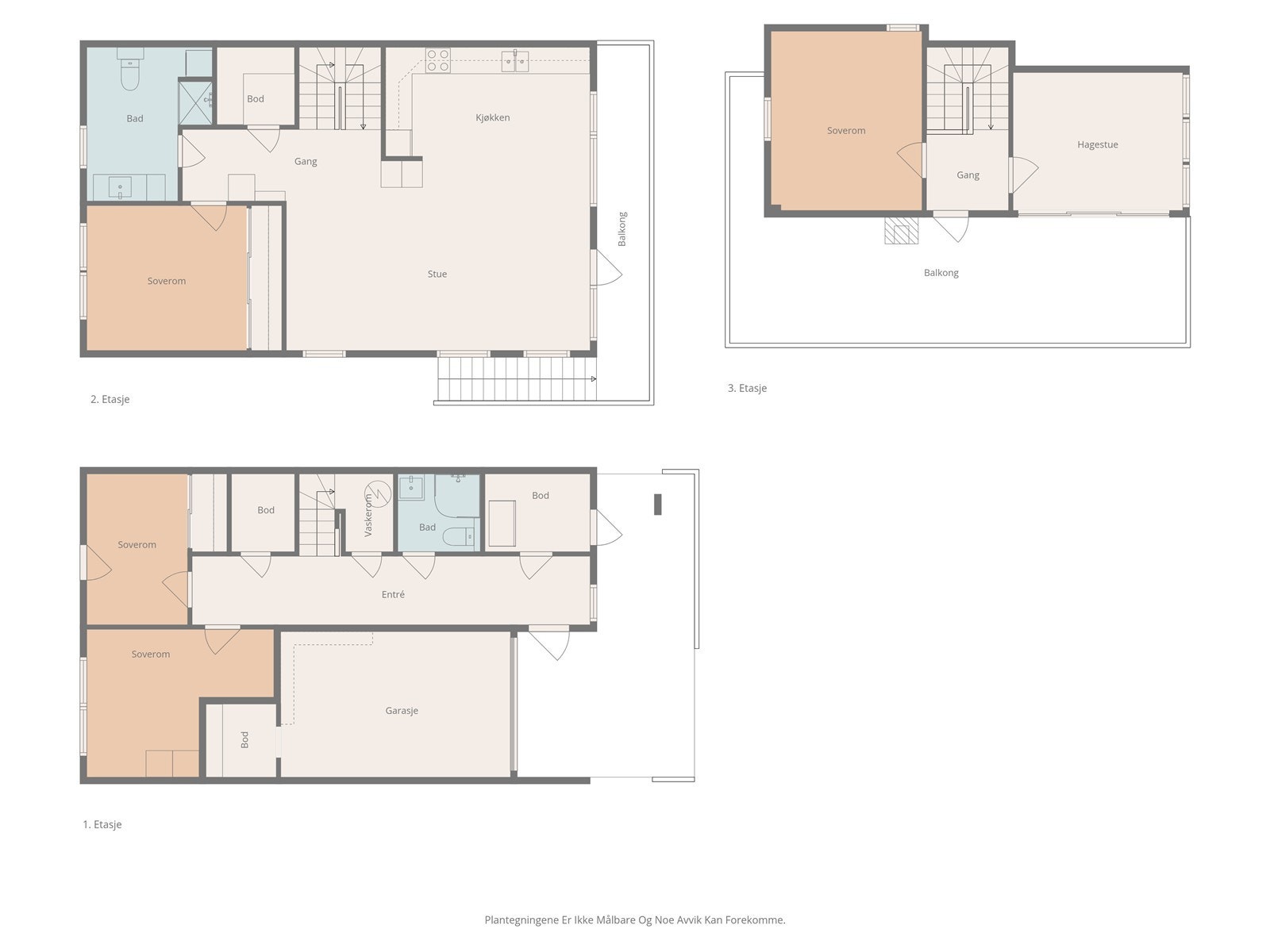 Plantegning alle etasjer Galleribilde
