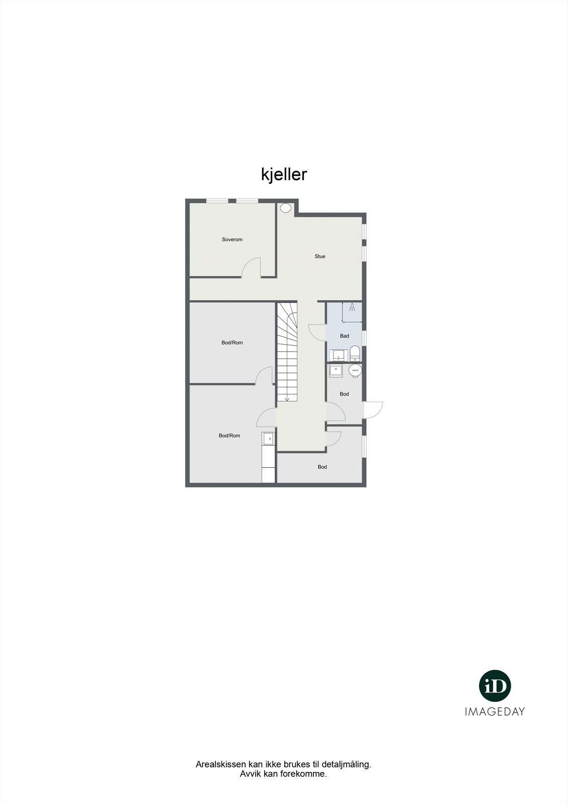 Plantegning kjeller. Galleribilde