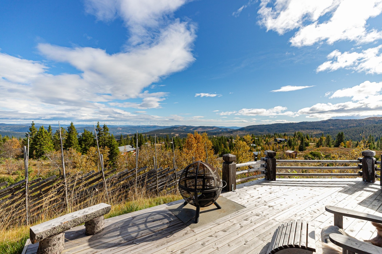 Eiendommen ligger flott til, ca. 950 moh Galleribilde