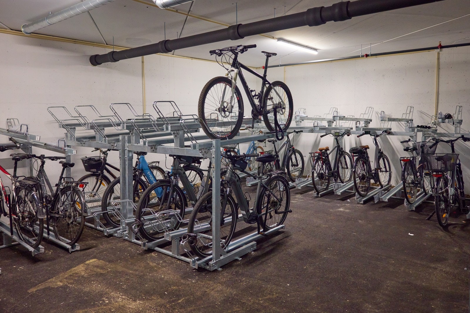 I parkeringskjelleren er det også felles sykkelparkering. Foto: selger Galleribilde