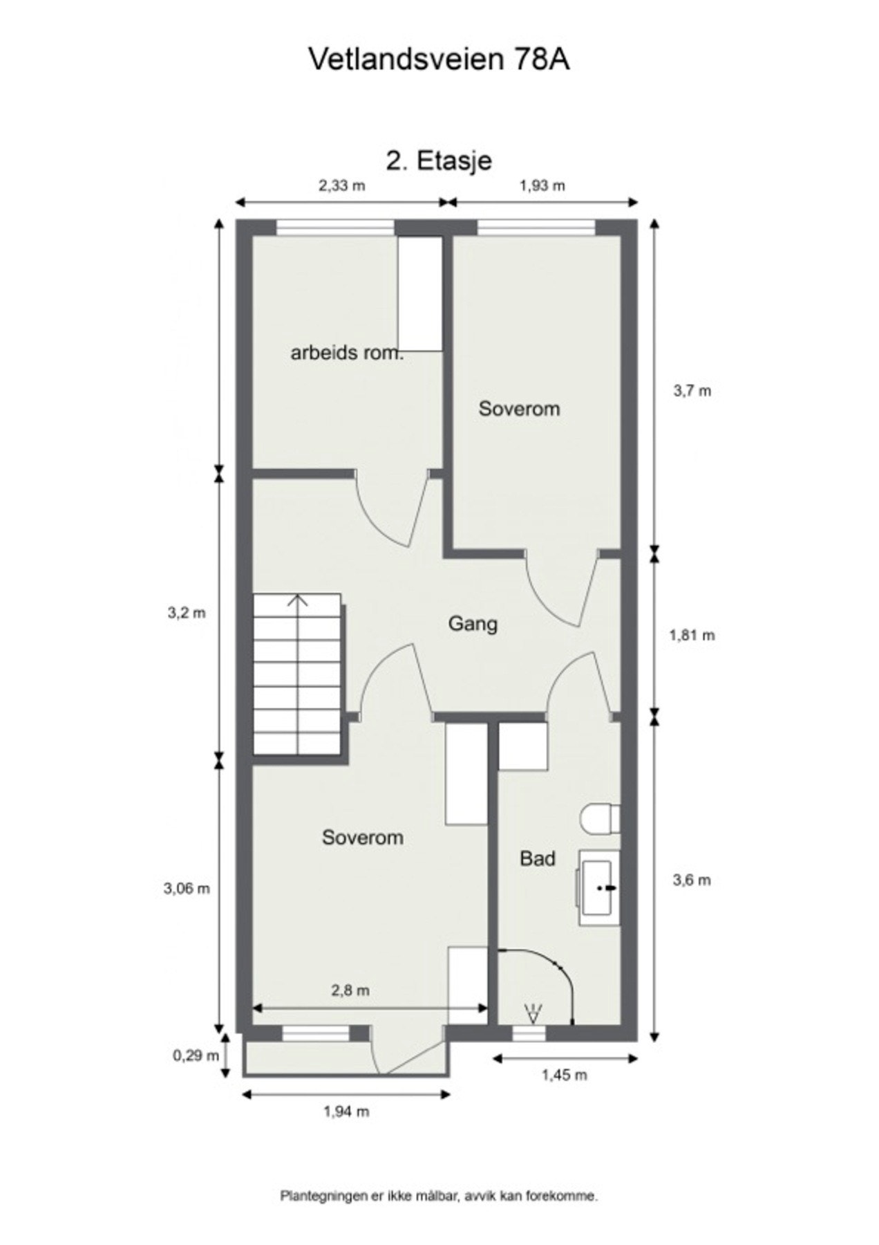 Plantegning 2.etg. Galleribilde
