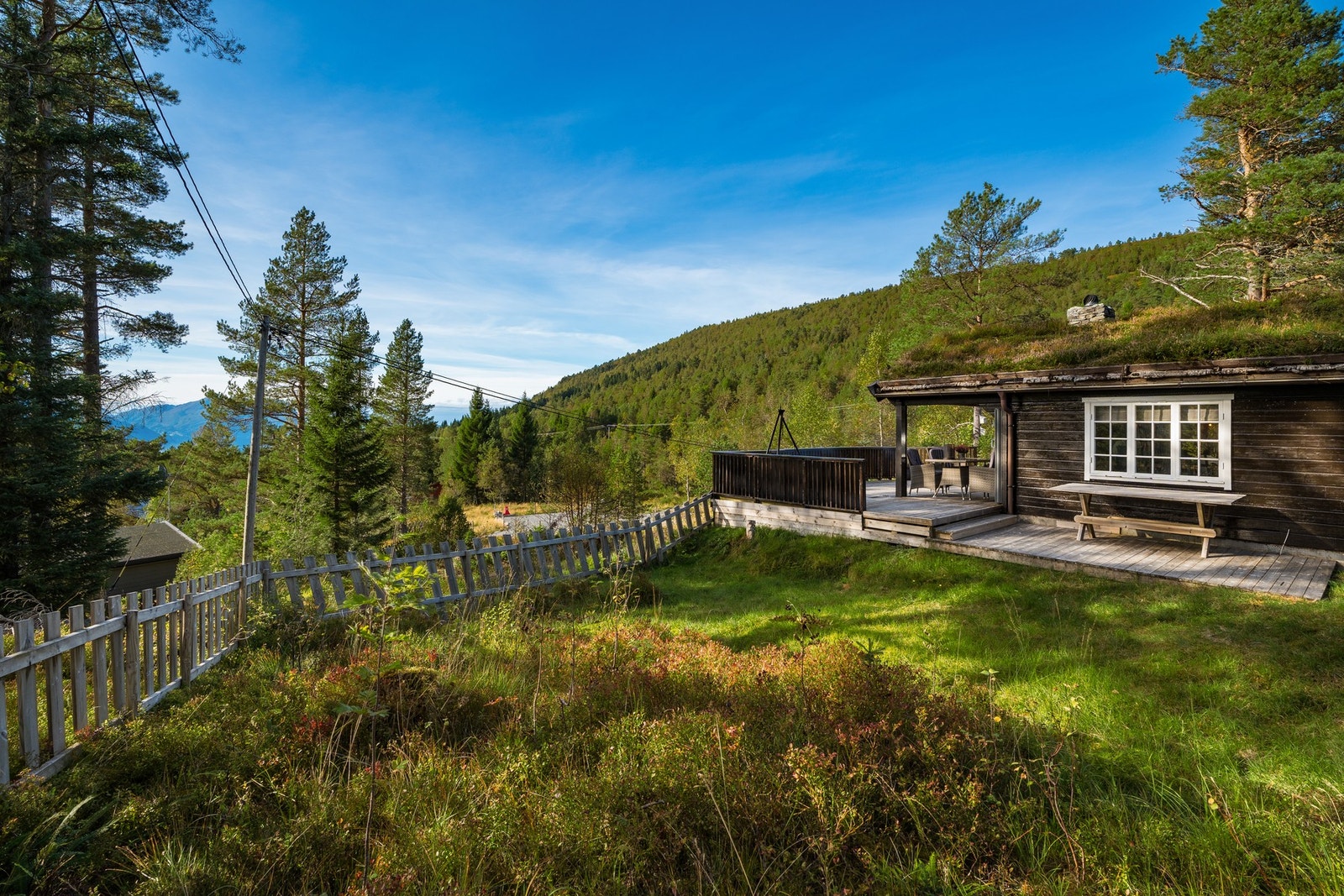 Fasade sør og med beliggenhet i flotte turområder. Galleribilde