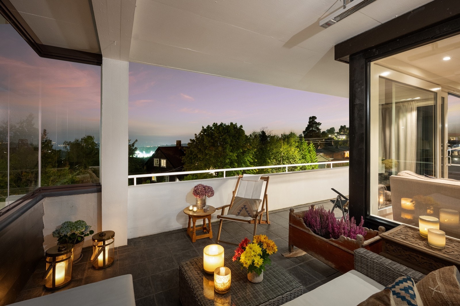 Overbygget balkong på 22 kvm - Usjenert Galleribilde