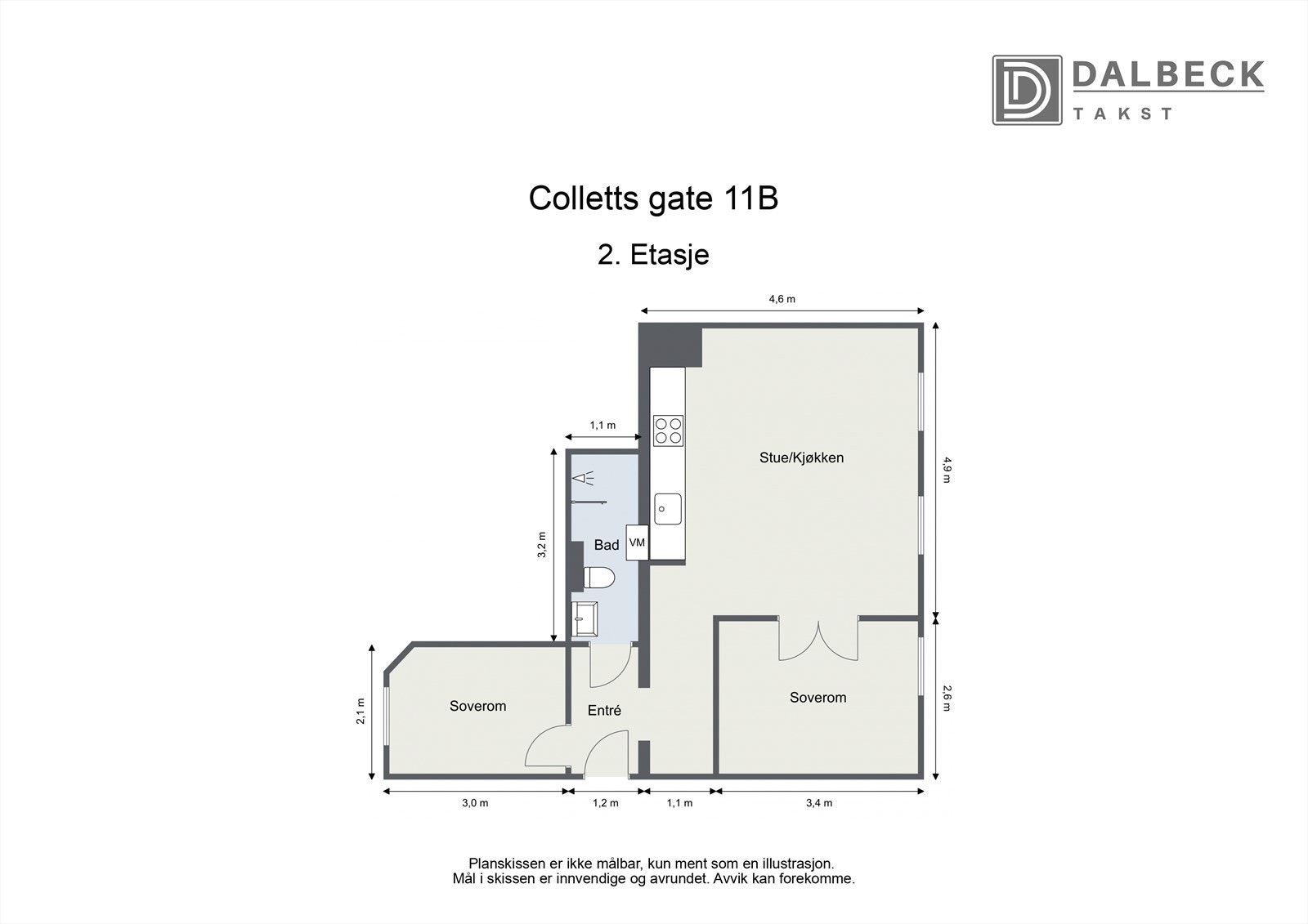 Plantegning - Leiligheten disponerer i tillegg to kjellerboder på henholdsvis 6 og 4 kvm. Galleribilde