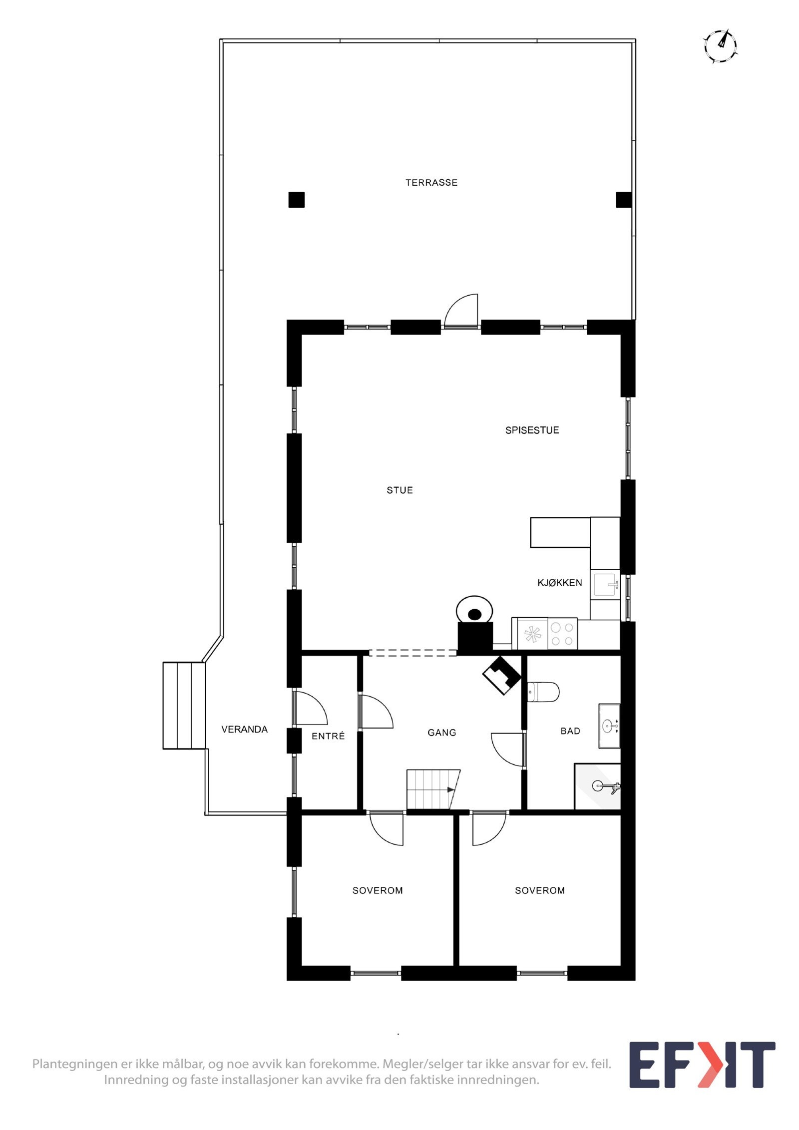 Plantegning hovedplan Galleribilde