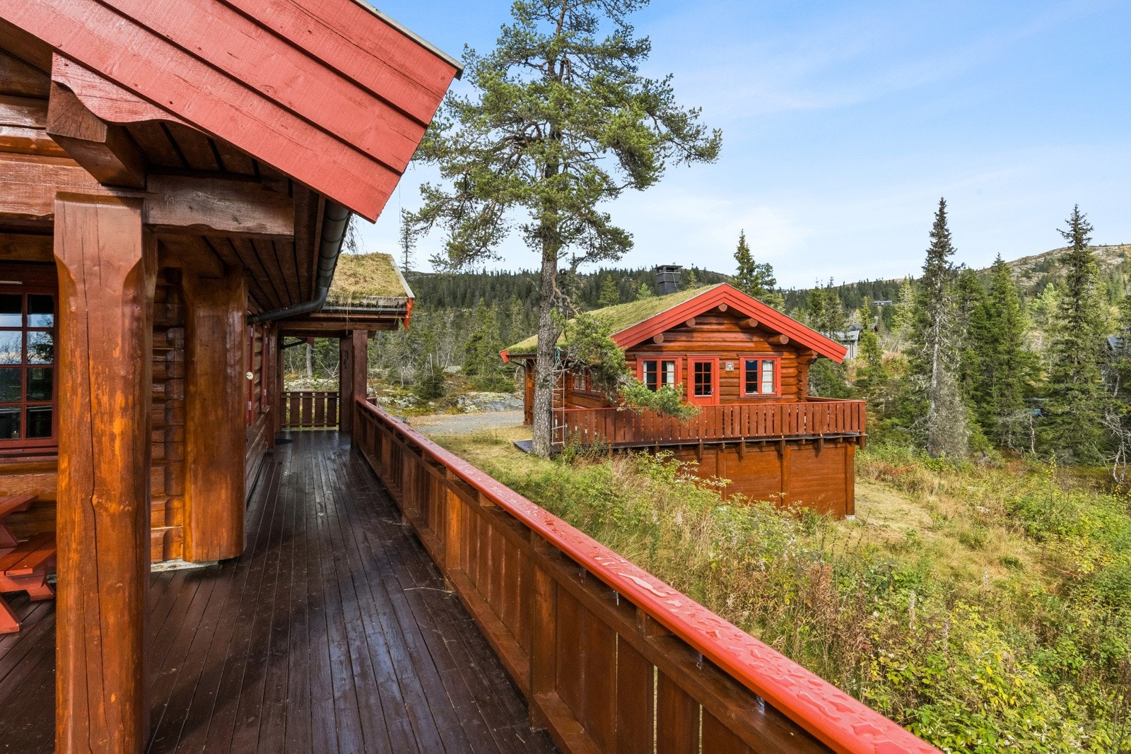 Hyttenes plassering mot hverandre Galleribilde