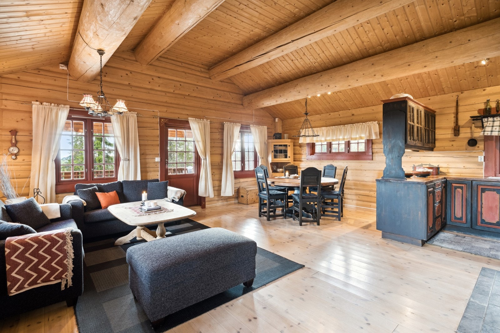 Stue med spisestue Galleribilde