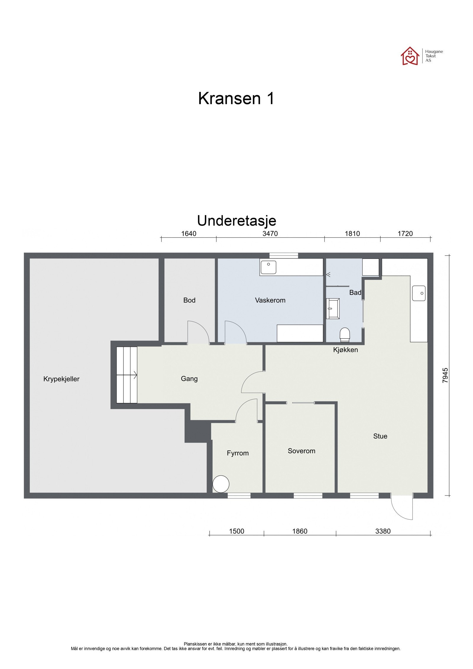 Plantegning underetasje Galleribilde