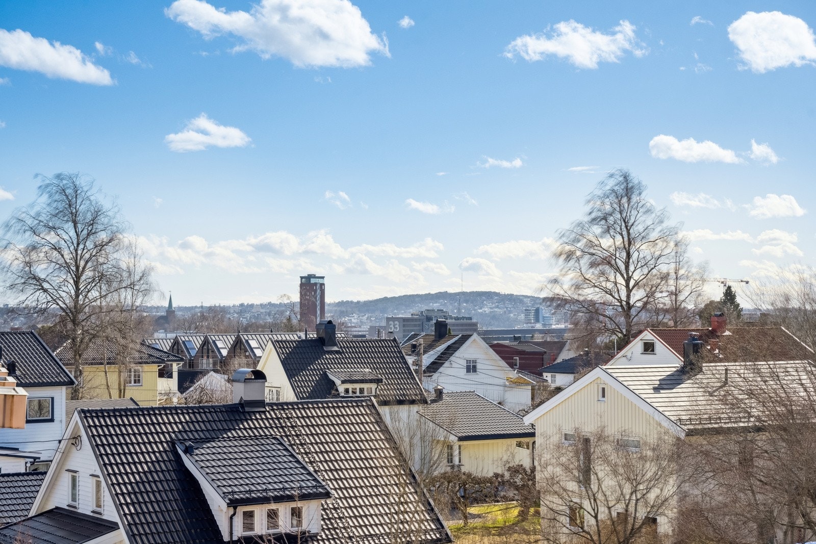 Flott og langstrakt utsikt fra balkongen Galleribilde
