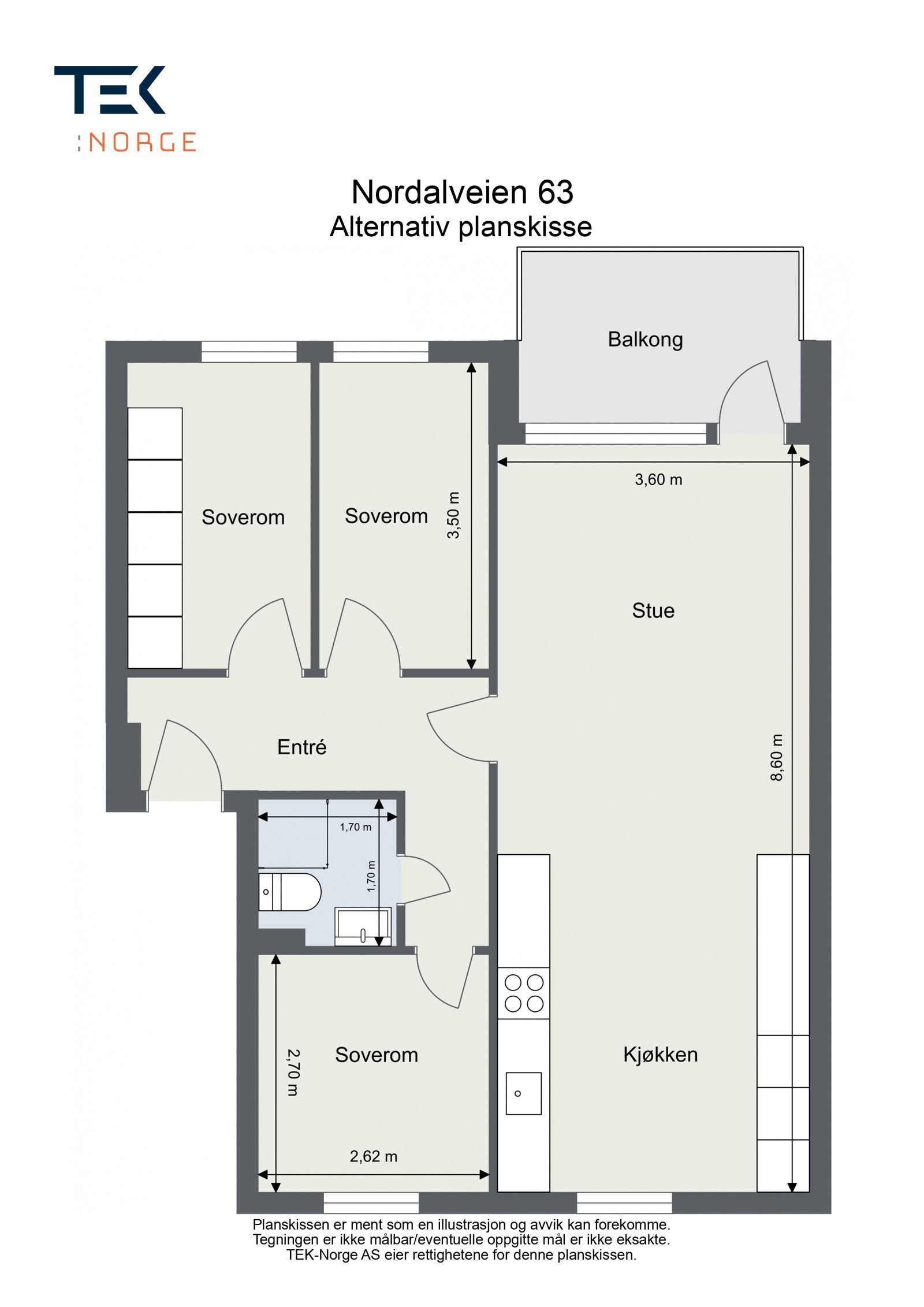 Alternativ plantegning Galleribilde