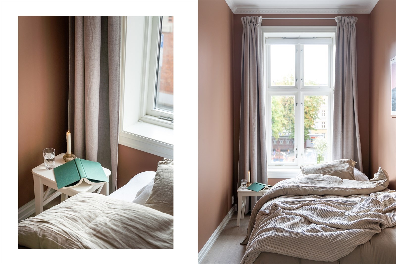 Det andre soverommet er lyst og innbydende, med plass til seng og tilhørende møblement. Galleribilde