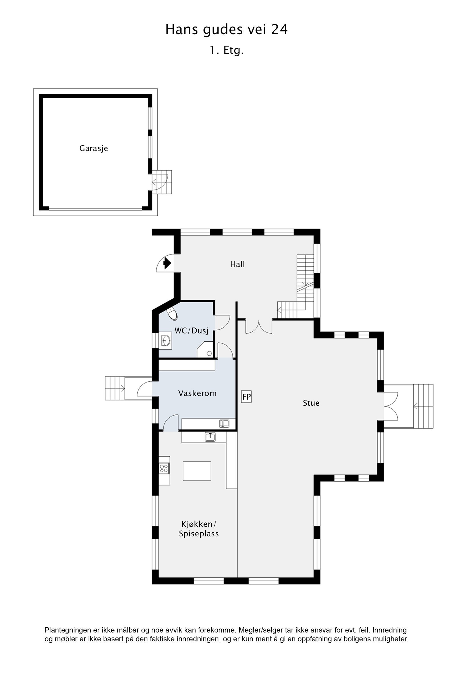 Plantegning 1. etasje. Galleribilde