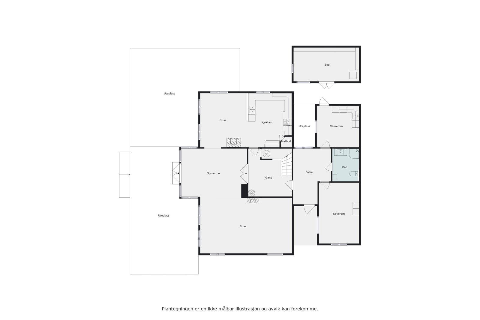 Plantegning av 1. etg. Galleribilde