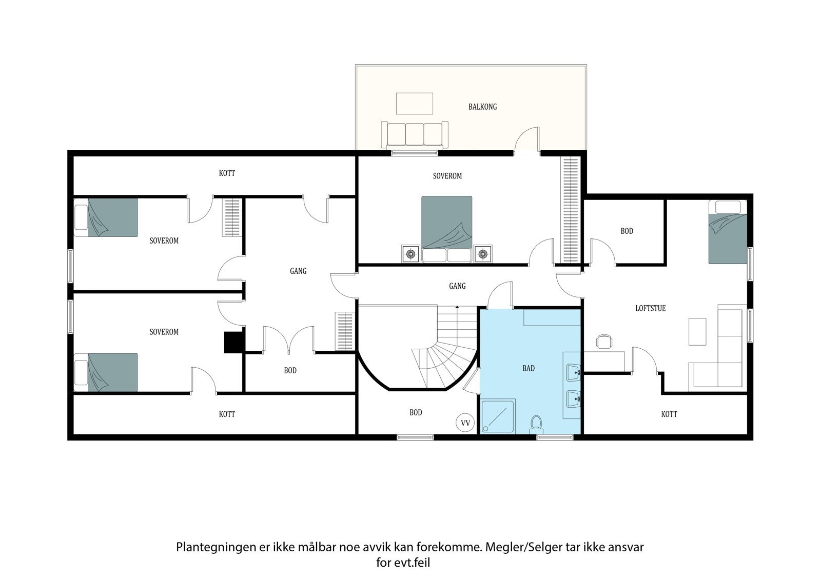 Plantegning 2 etg. Galleribilde