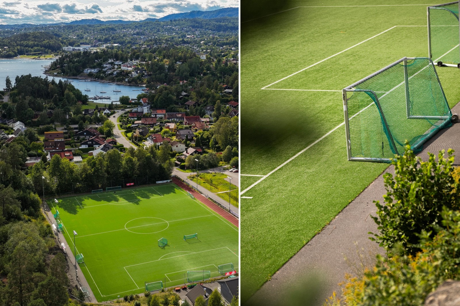 Nesøya idrettslag har fantastiske idrettsanlegg rett ved eiendommen Galleribilde
