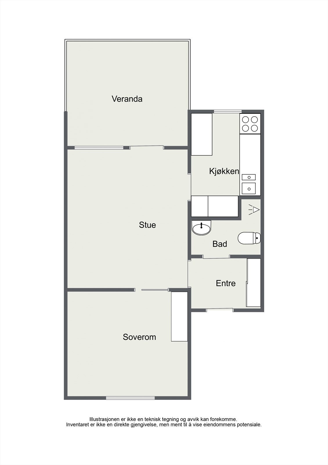 Floorplan letterhead - Dronning Ragnhilds Vei 7d - 3. Floor - 2D Floor Plan Galleribilde