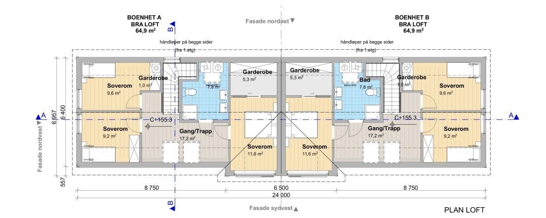 Plantegning 2.etg Galleribilde