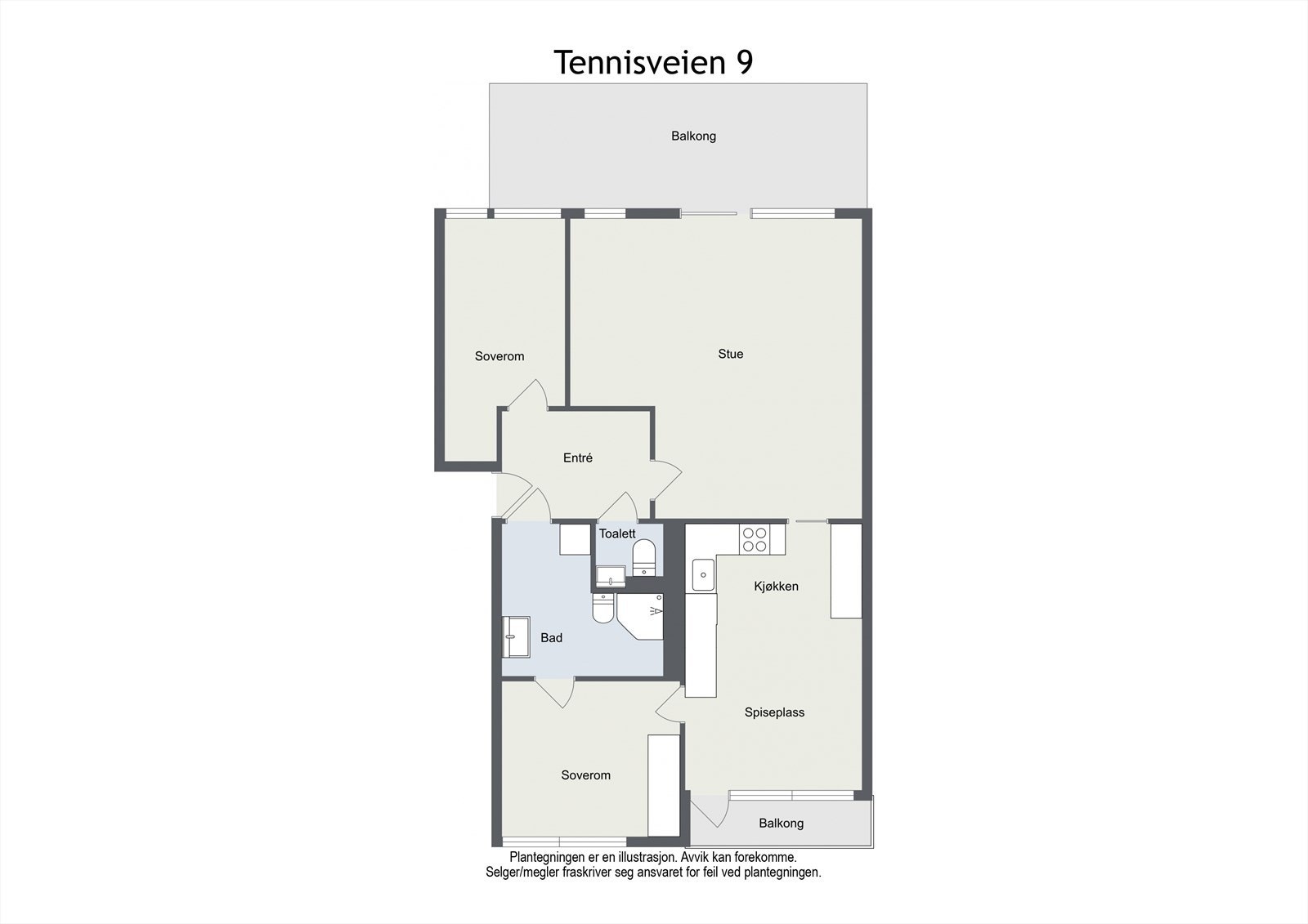 Plantegning 3.etg. I tillegg er det 2 eksterne boder Galleribilde