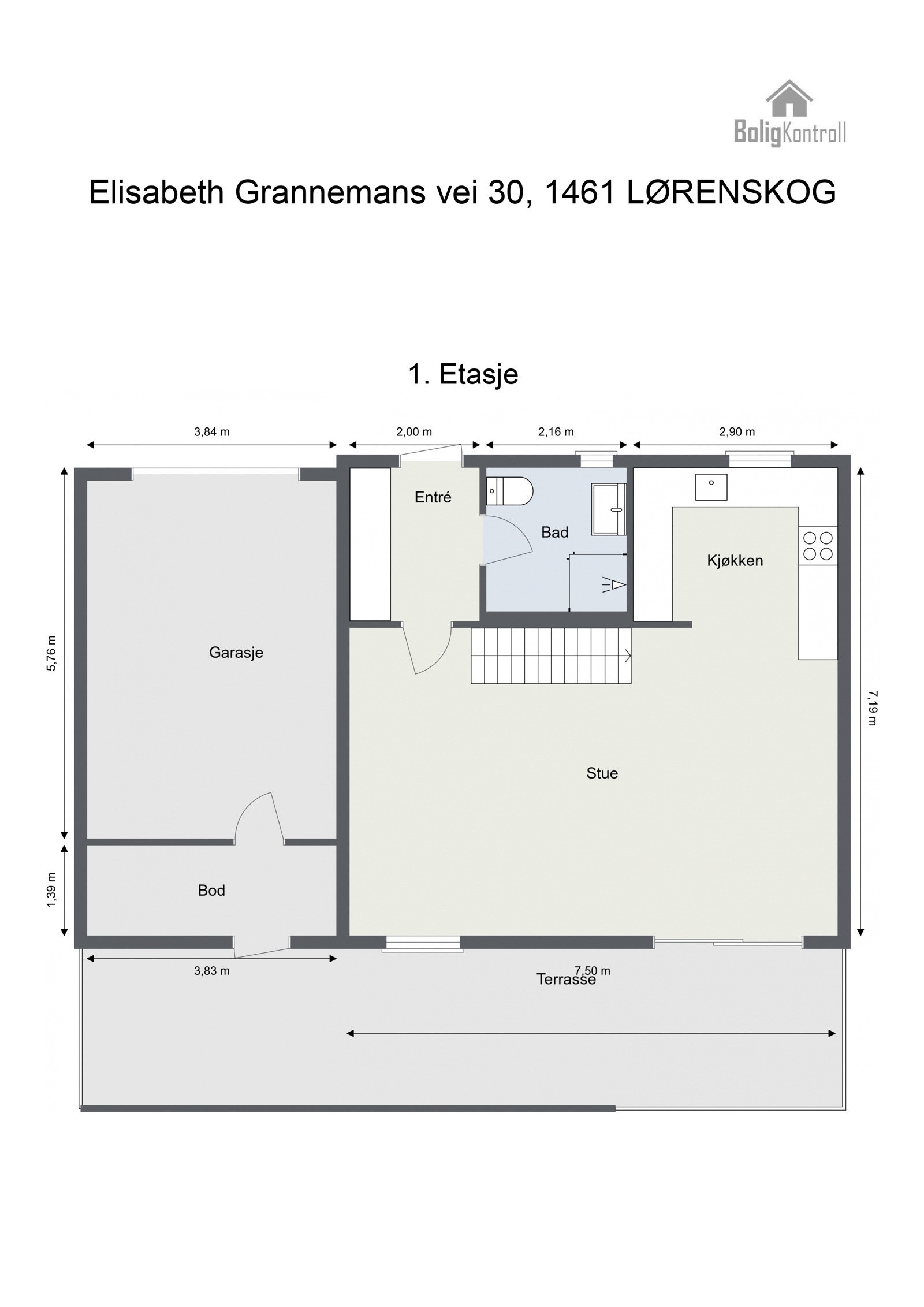 Plantegning - 1. etasje Galleribilde