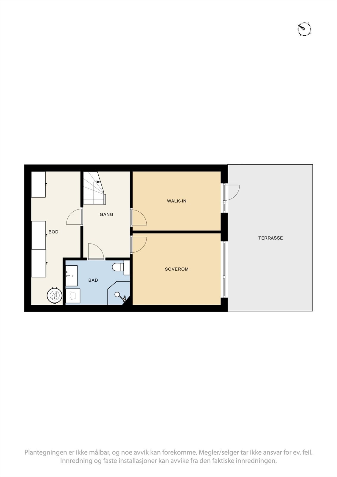 Plantegning u.etg - Austadveien 168. Galleribilde