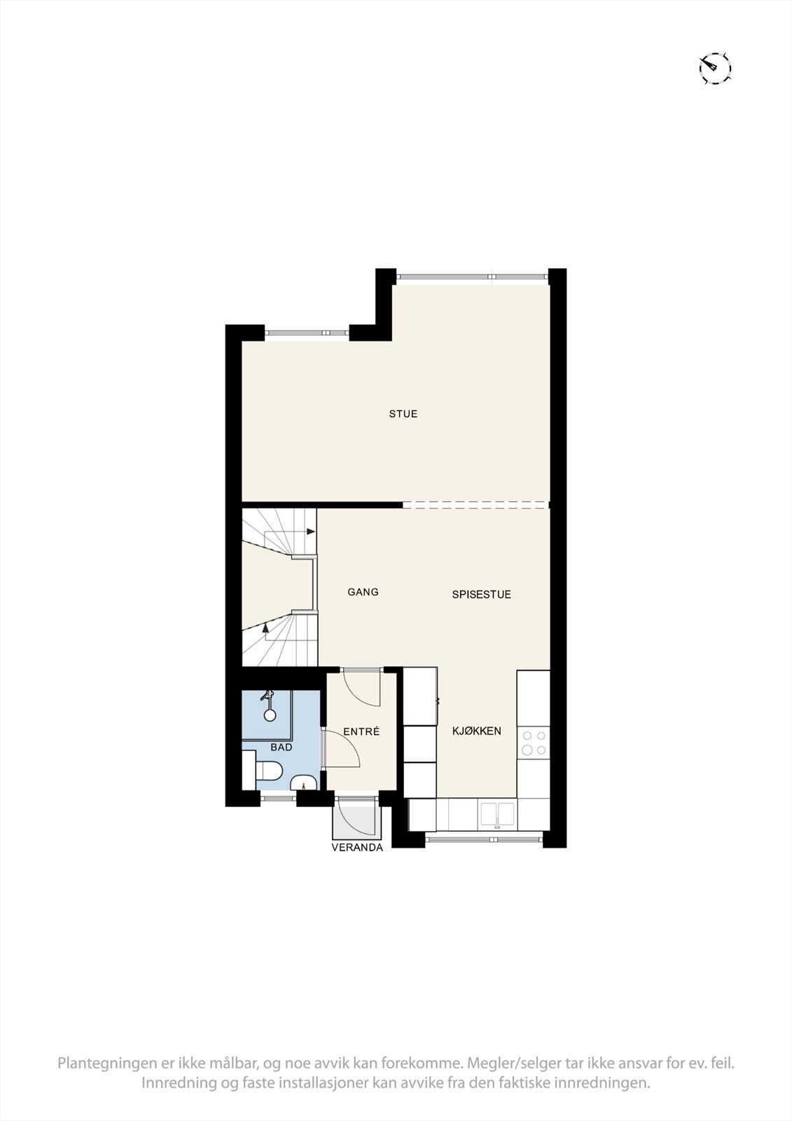 Plantegning 1. etg - Austadveien 168. Galleribilde