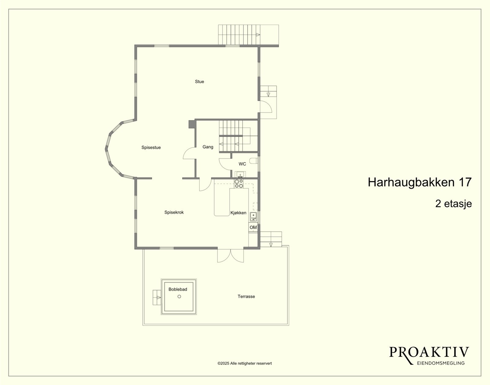 Inne starter vi i hovedetasjen, som ser slik ut. Galleribilde