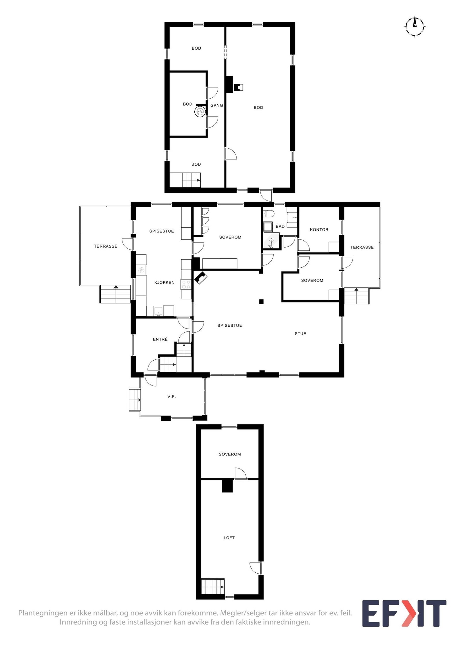 Plantegning av hovedetasje Galleribilde