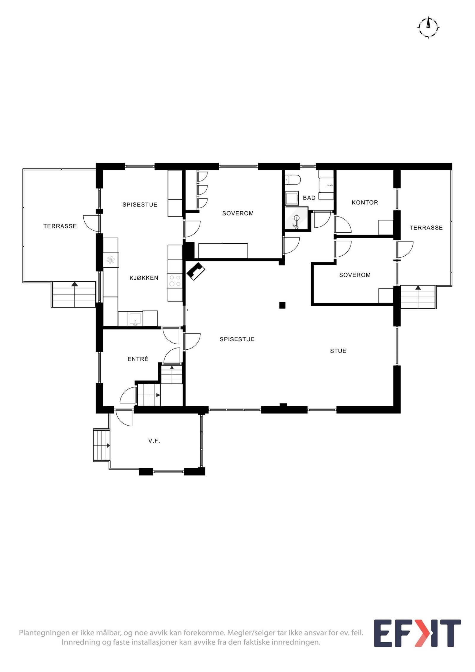 Plantegning av hovedetasje Galleribilde