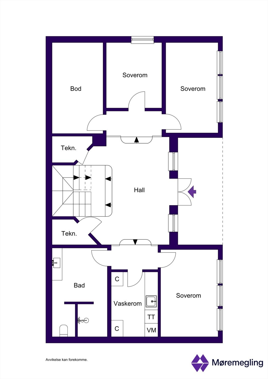 Plantegning underetasje Galleribilde