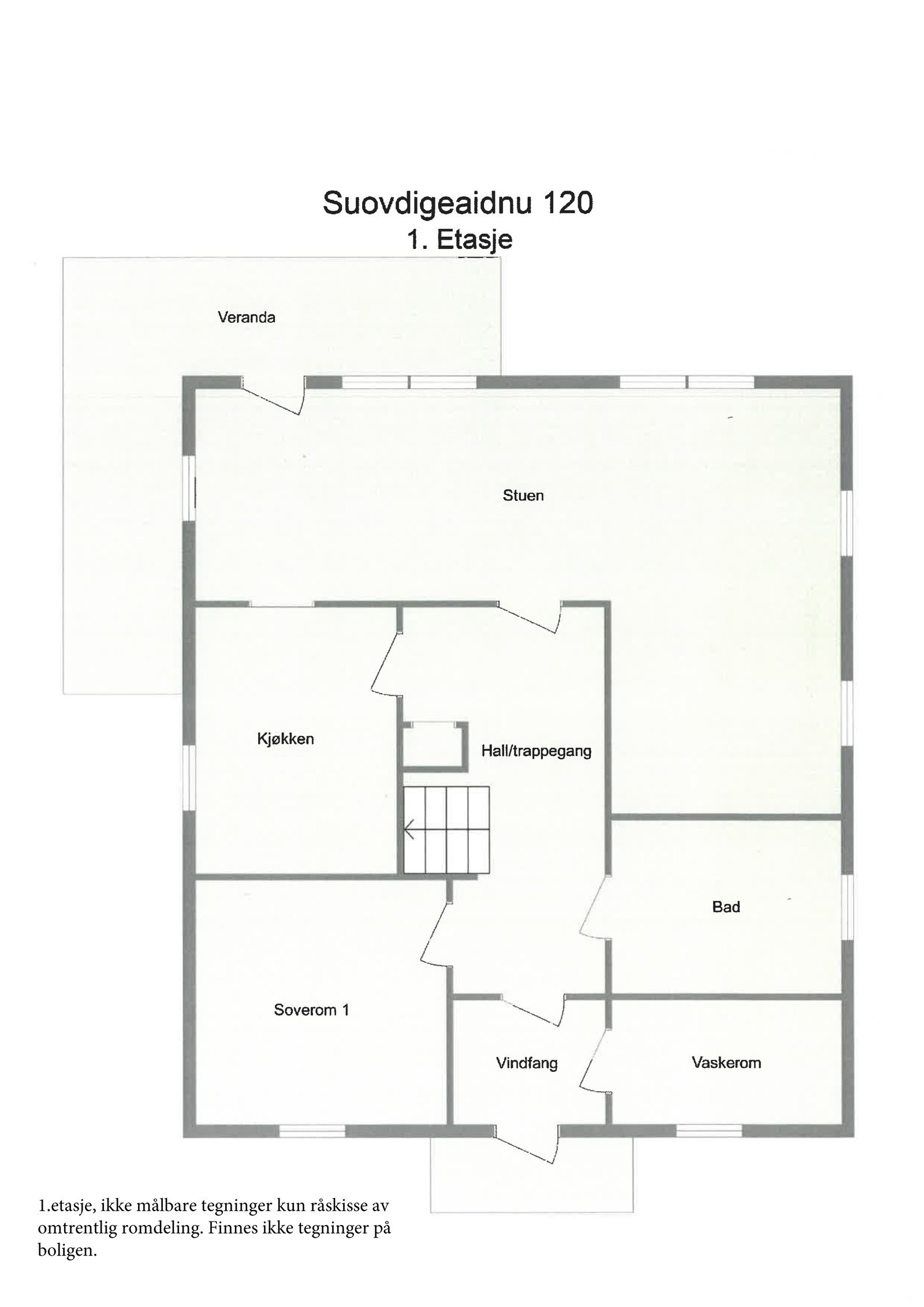 Skissetegning 1.etg. Galleribilde