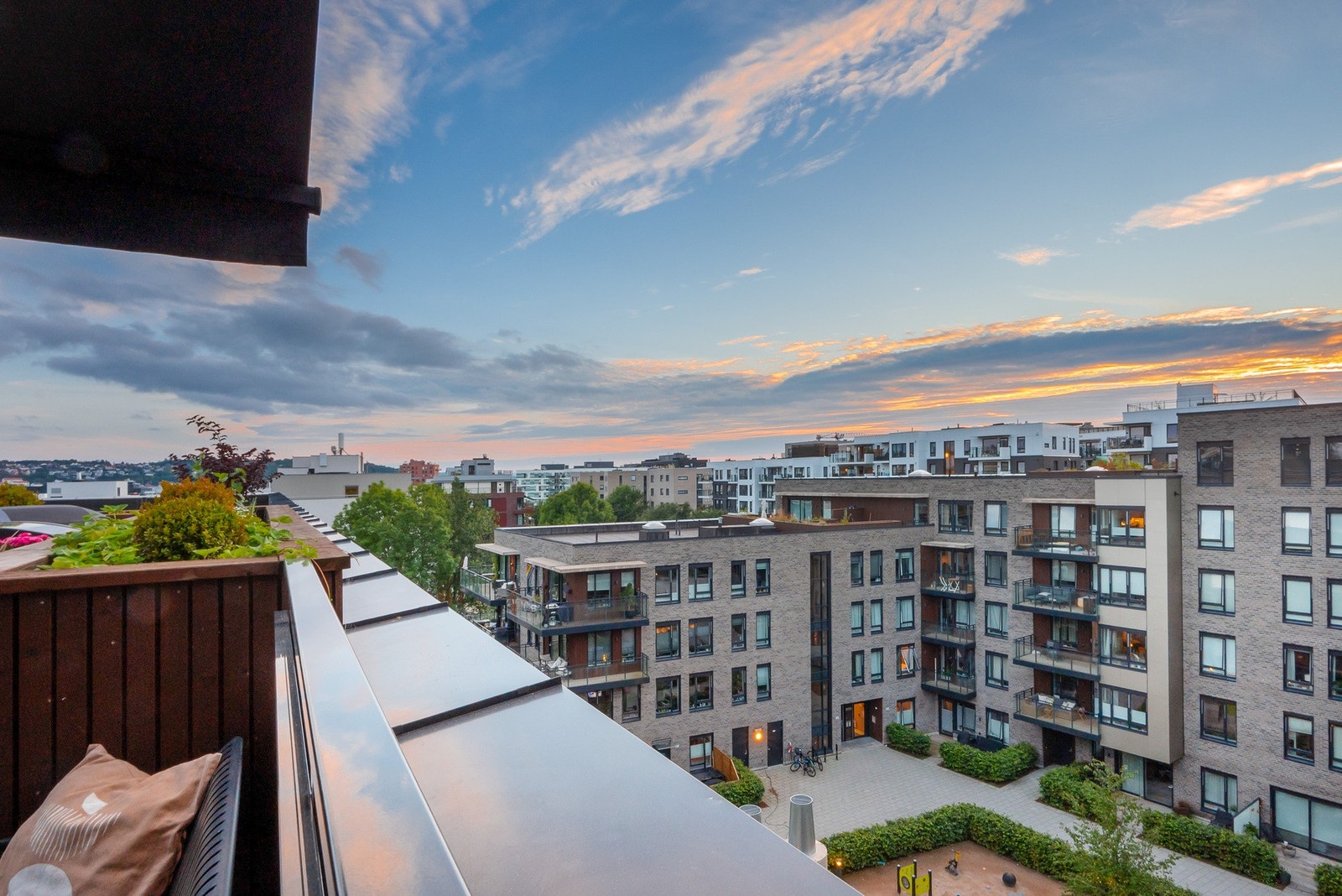 Utsikt fra takterrassen. Galleribilde