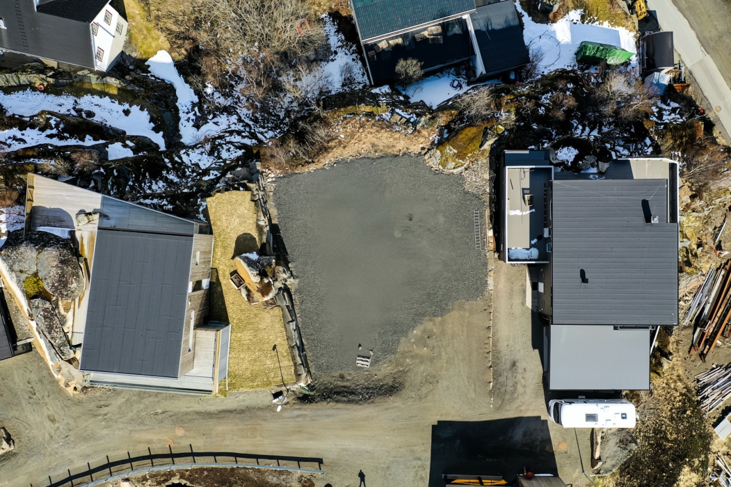 Tomten sett ovenfra Galleribilde