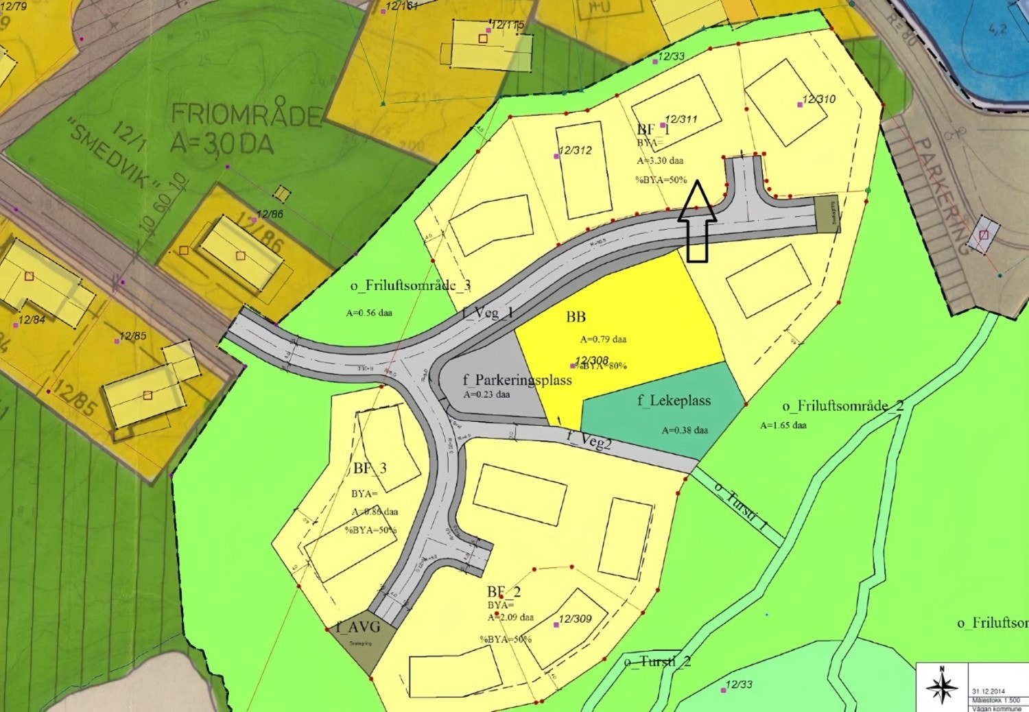 Tomten har gnr/bnr 12/311 Galleribilde