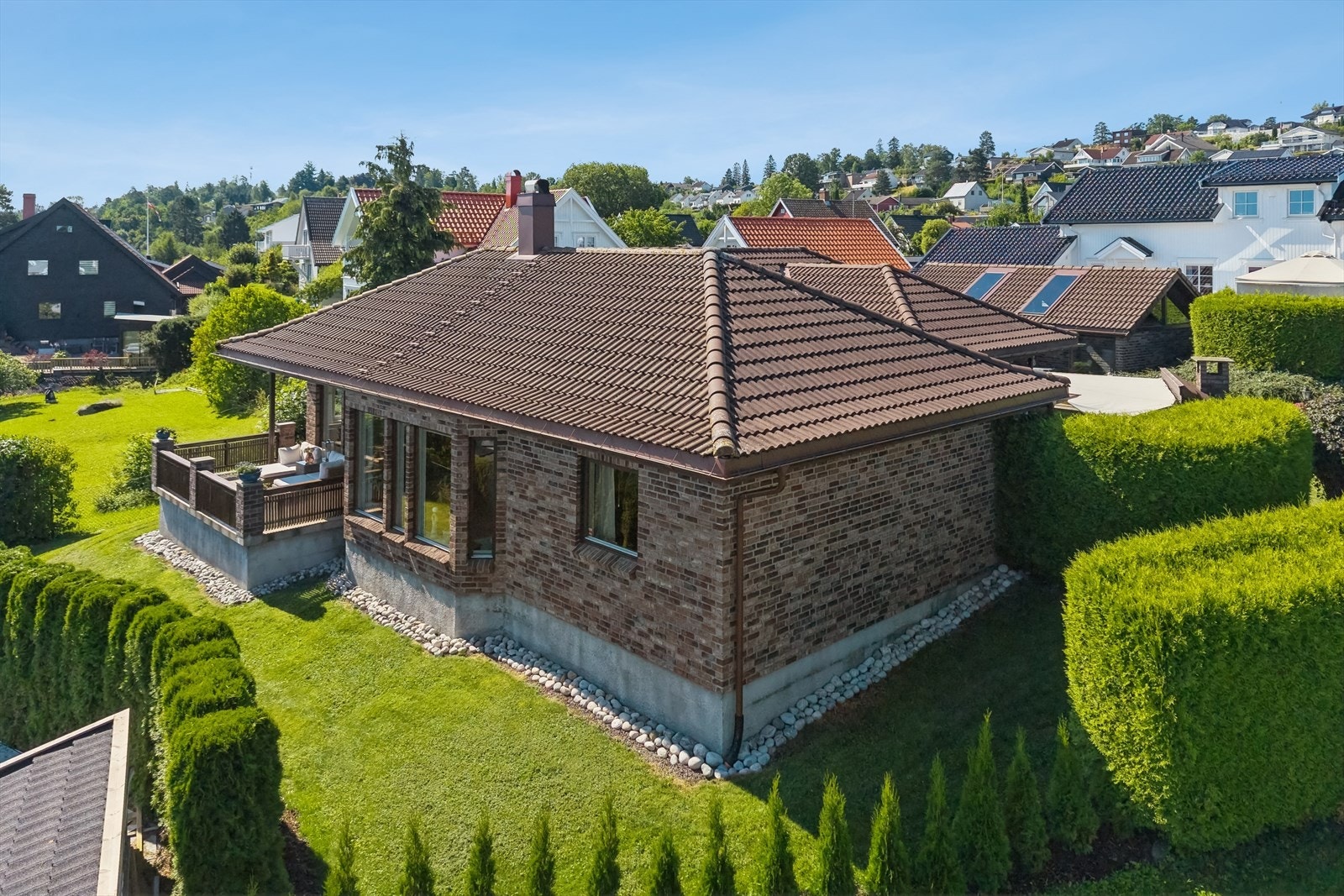 Flott teglsteinsfasade Galleribilde