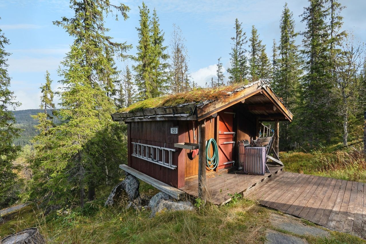 Det separate uthuset på 9 m², bygget i 2000, gir god lagringsplass. Galleribilde