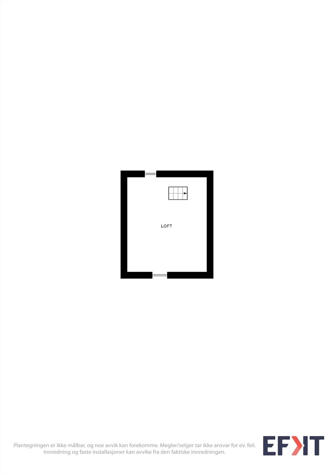 Plantegning er ikke målbar, og noe avvik kan forekomme. Megler/selger tar ikke ansvar for ev. feil. Innredning og faste installasjoner kan avvike fra den faktiske innredningen. Galleribilde