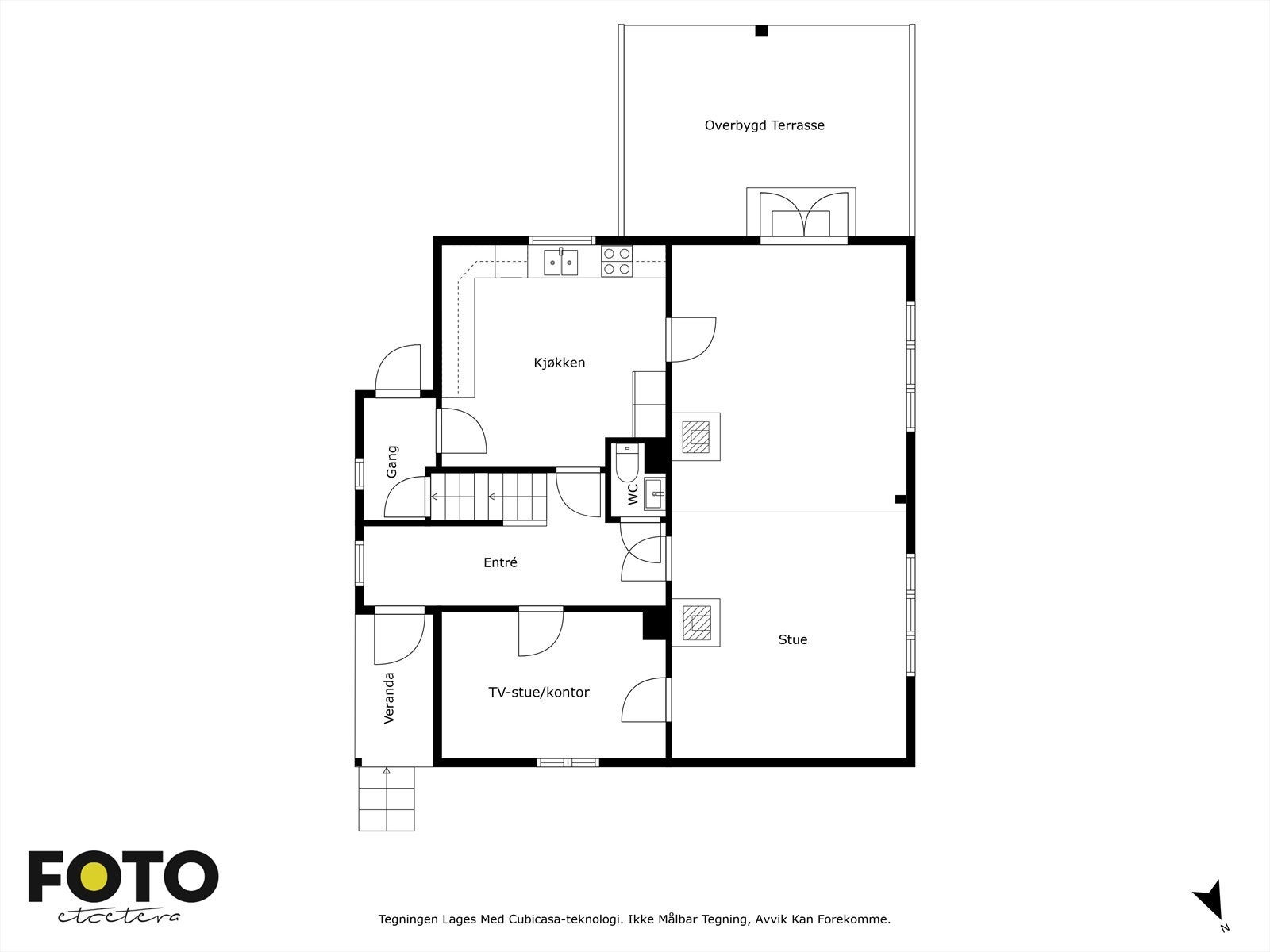 Plantegning 1. etasje - Ikke målbar Galleribilde