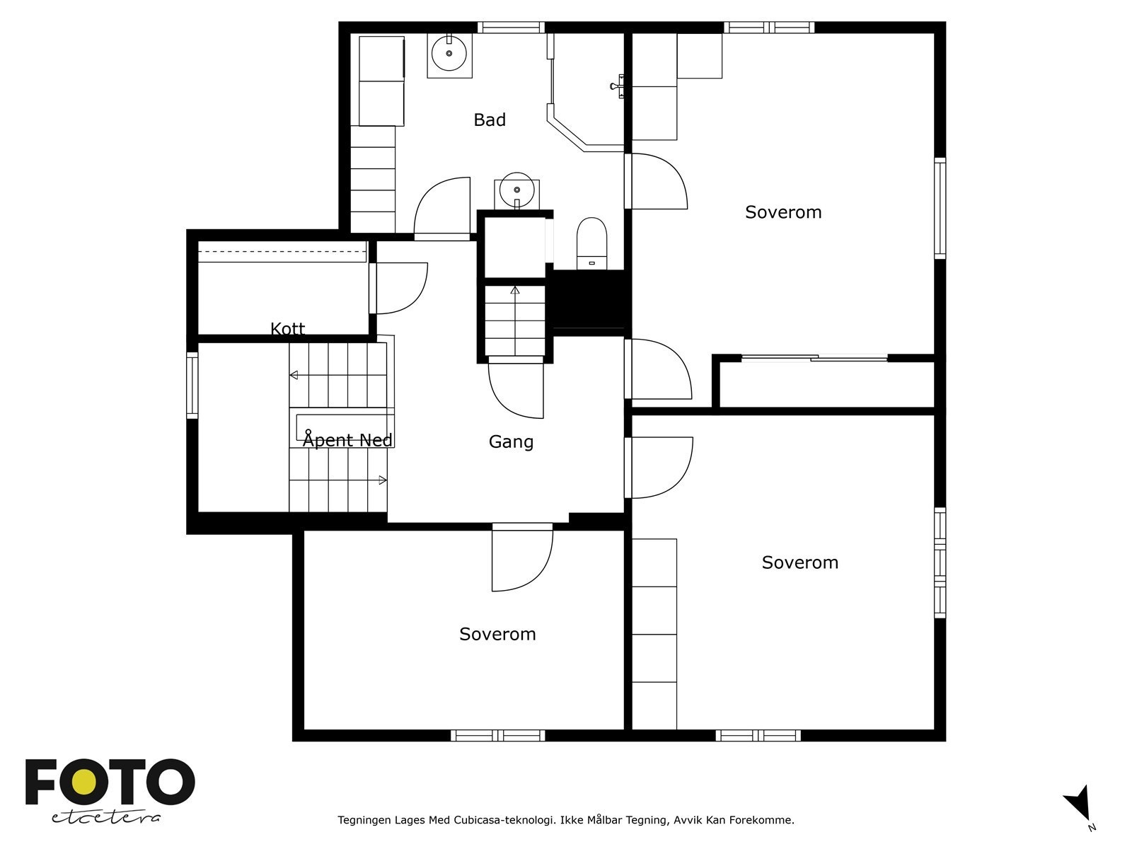 Plantegning 2. etasje - Ikke målbar Galleribilde