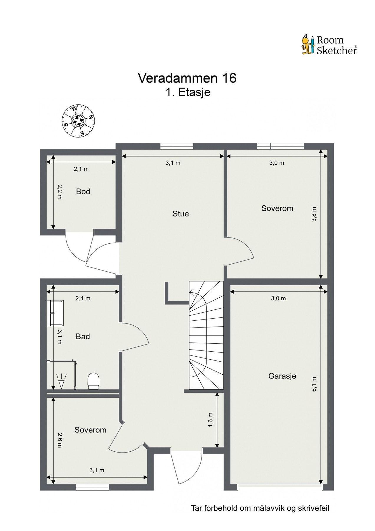 Plantegning 1.etasje Galleribilde