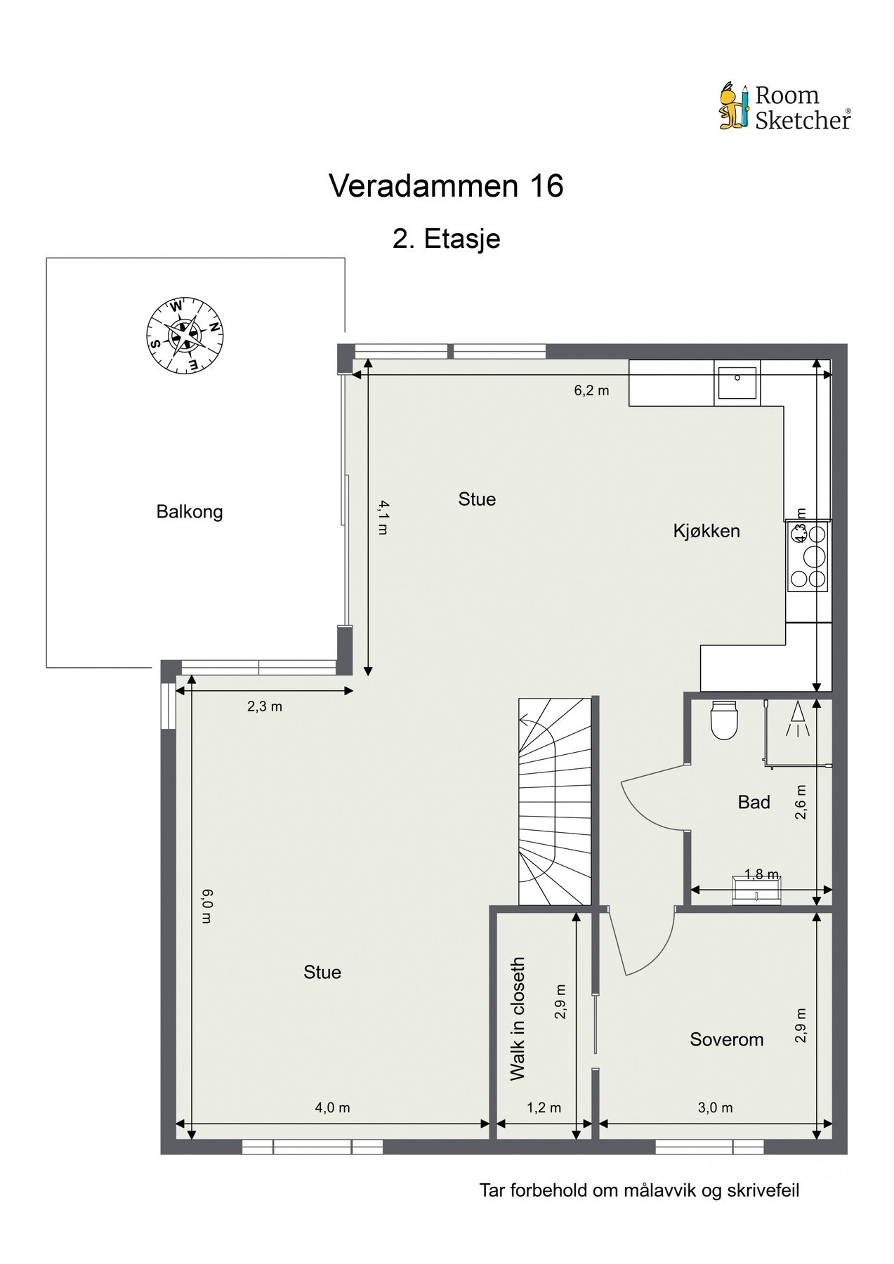 Plantegning 2.etasje Galleribilde