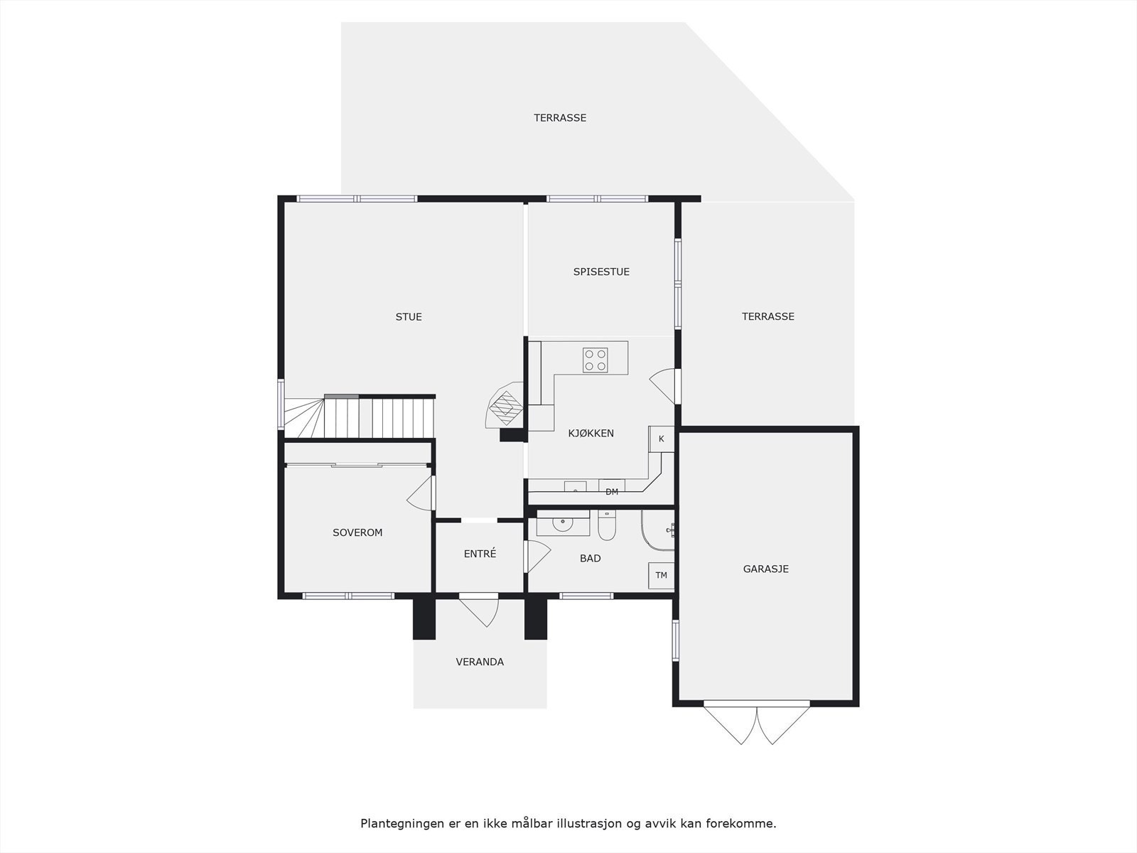 Plantegning 1. etasje Galleribilde