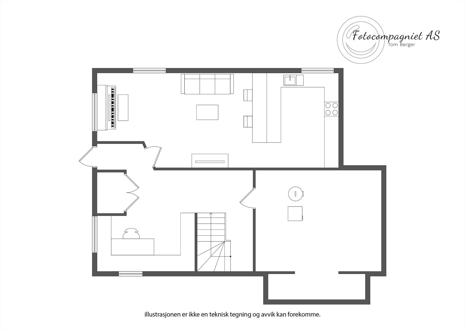 Plantegning underetasje Galleribilde