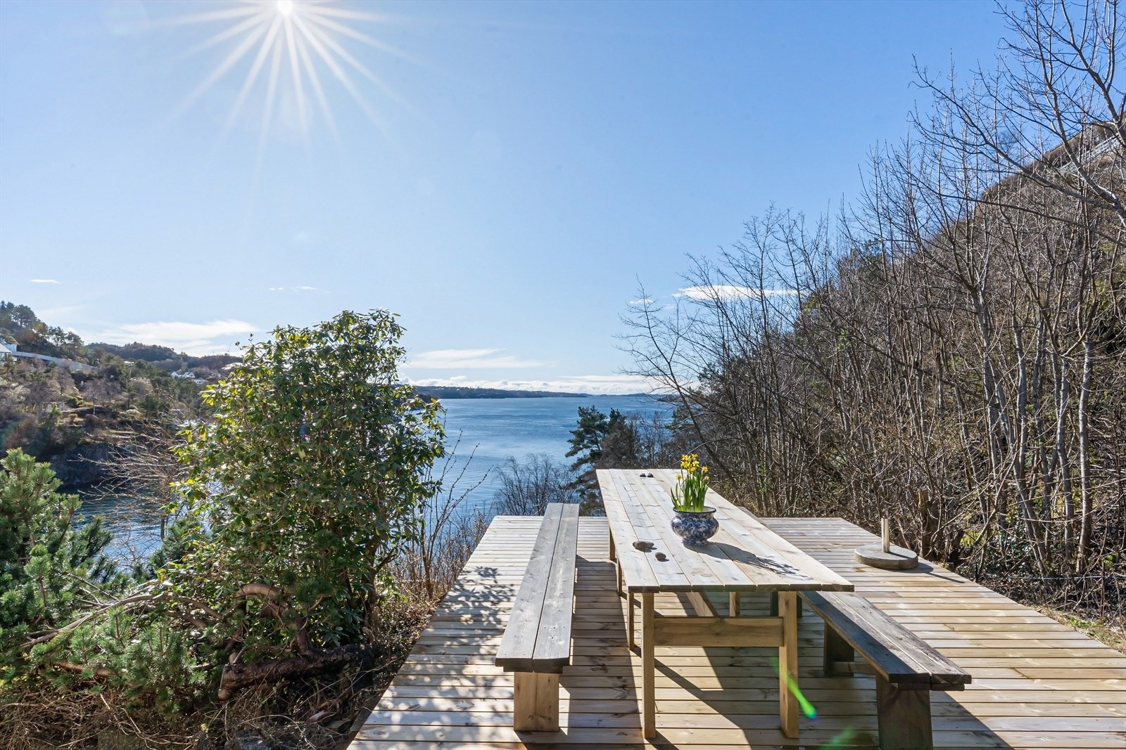 Terrassen ble bygget i 2020 og påbygget i 2023 Galleribilde