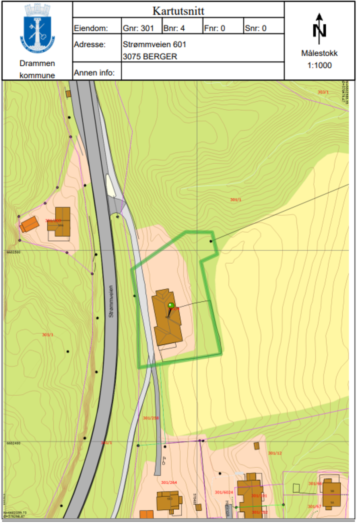 Kartutsnitt fra kommunen Galleribilde