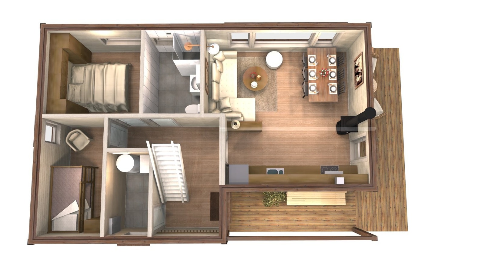 I denne annonsen tar vi utgangspunkt med hyttetype Vest 7 utvidet, på tomt 11. Hytten er en godt utnyttet mindre hyttetype med 4 soverom og sengeplasser til 8 personer. Denne hytten er det bygget flere av og kan ses på feltet Tverrli vest. Galleribilde