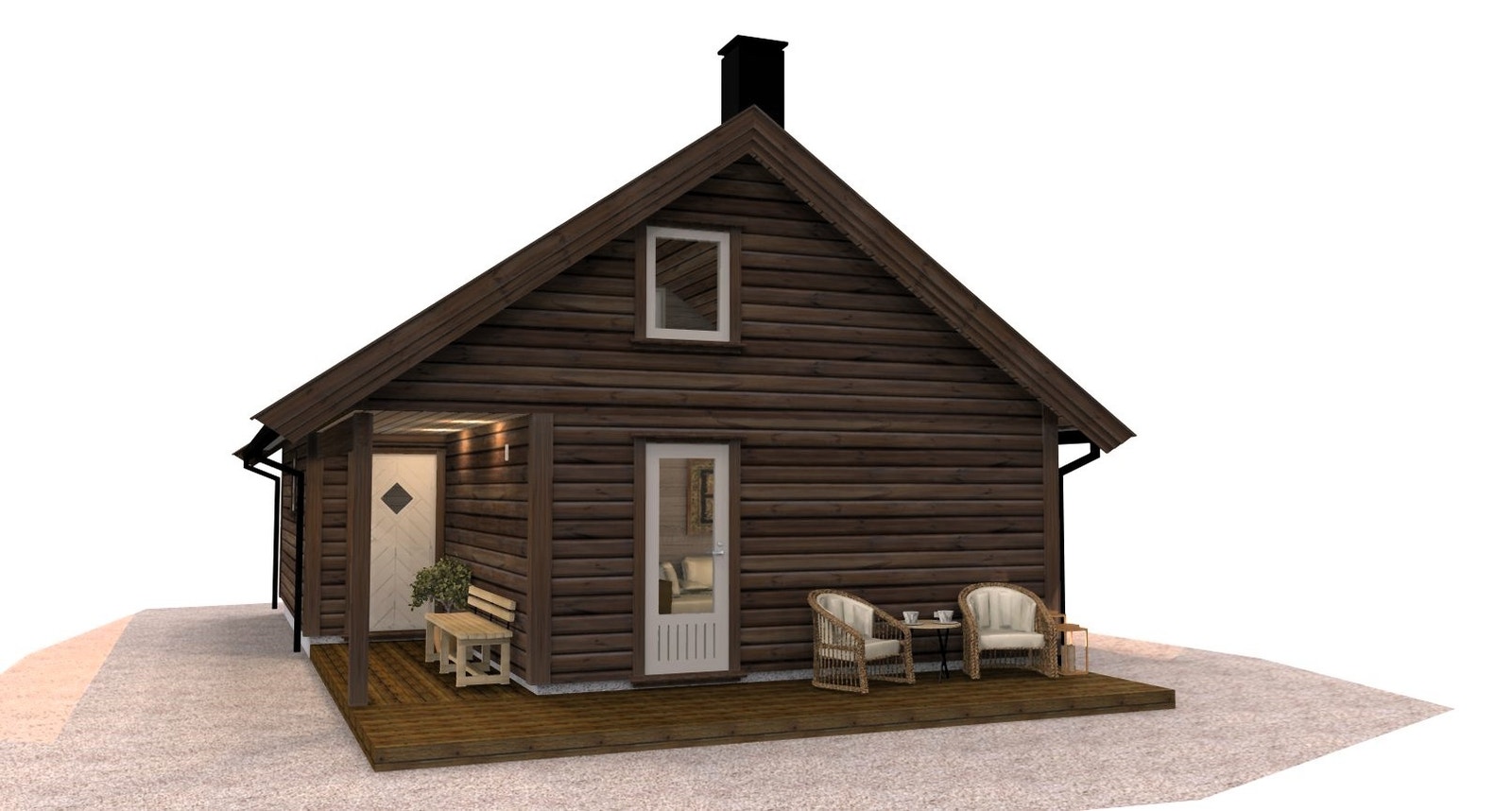 I denne annonsen tar vi utgangspunkt med hyttetype Vest 7 utvidet, på tomt 11. Hytten er en godt utnyttet mindre hyttetype med 4 soverom og sengeplasser til 8 personer. Denne hytten er det bygget flere av og kan ses på feltet Tverrli vest. Galleribilde